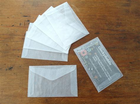 clear business card envelopes.